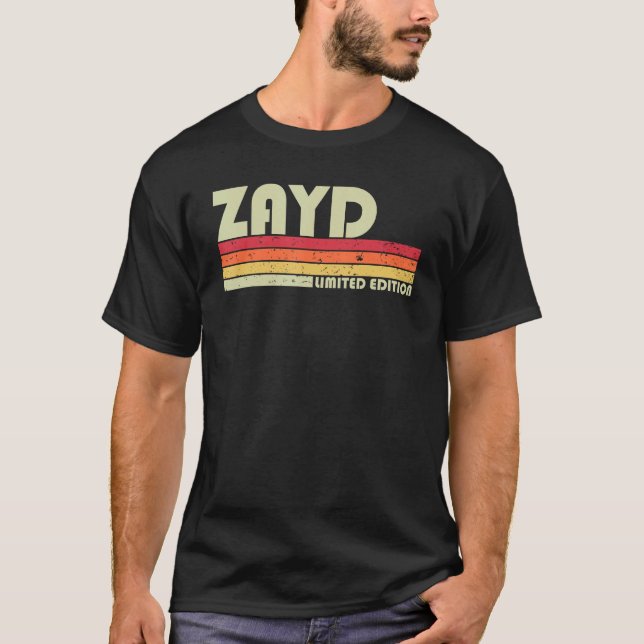 Camiseta Nombre de regalo ZAYD Personalizado Funny Retro Vi (Anverso)