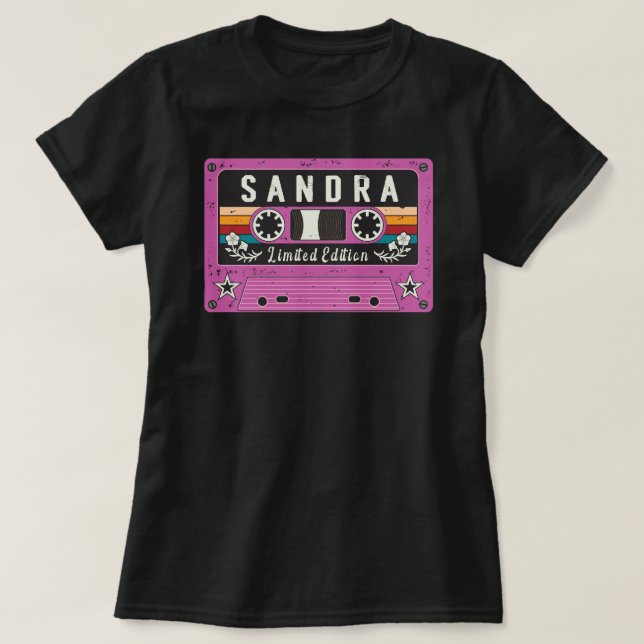 Camiseta Nombre de Sandra Vintage T-Shirt (Diseño del anverso)