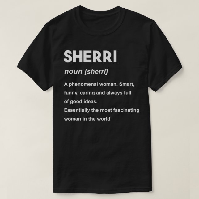 Camiseta Nombre de Sherri (Diseño del anverso)