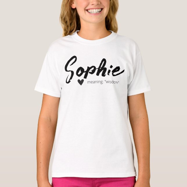 Camiseta Nombre de Sophie significa Chicas de texto moderad (Anverso)
