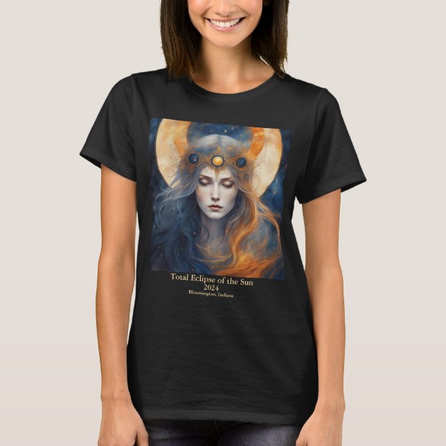 Camiseta Nombre de texto de edición de la diosa del eclipse (Anverso)