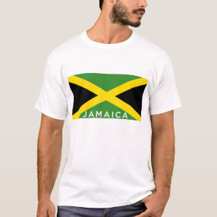 Camiseta nombre de texto de marca de país jamaica