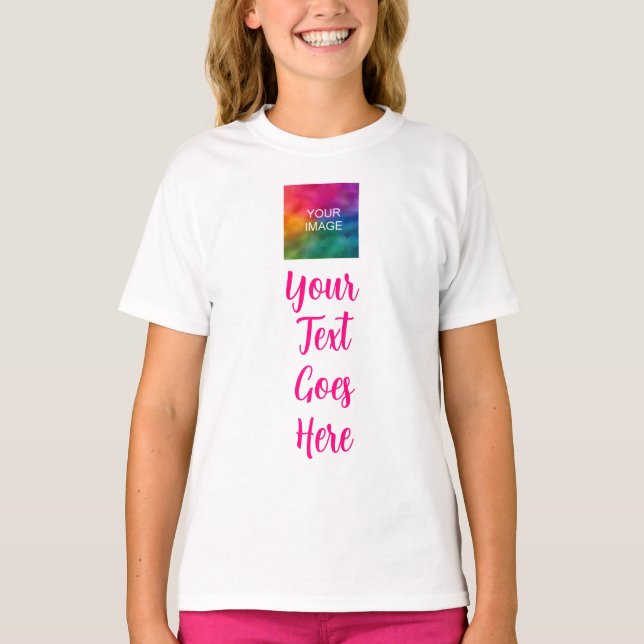 Camiseta Nombre de texto del guión de la imagen rosa y Pers (Anverso)