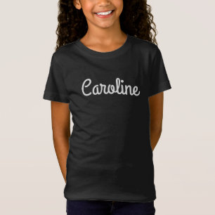 Camiseta Nombre de tipografía de guión Minimalista corto Bl