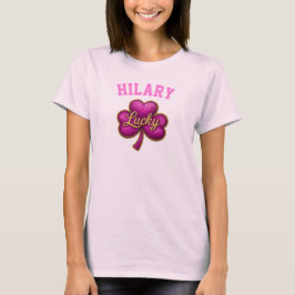 Camiseta Nombre de Trébol Frente y Atrás Día de San Patrici
