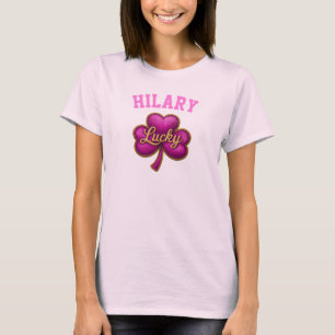 Camiseta Nombre de Trébol Frente y Atrás Día de San Patrici