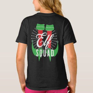 Camiseta Nombre de vacaciones de Elf Heels Squad Navidades