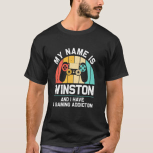 Camiseta Nombre de Winston Personalizado Funny Gaming Geek