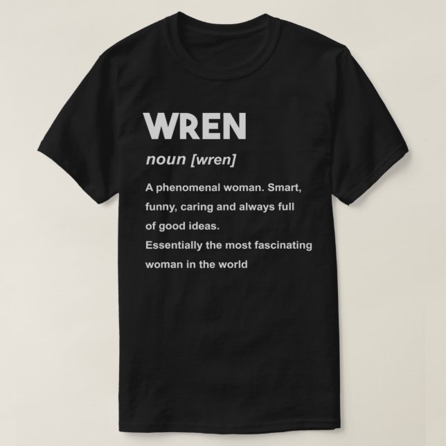Camiseta Nombre de Wren  (Diseño del anverso)