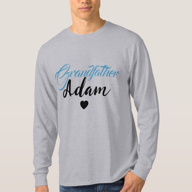 Camiseta Nombre del abuelo del Personalizado moderno - Pers (Anverso)