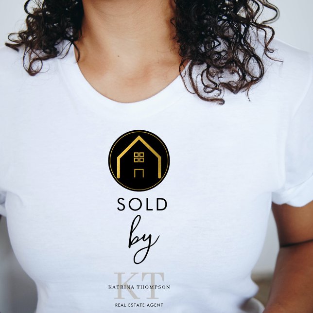 Camiseta Nombre del agente inmobiliario revendedor vendido  (Real Estate Agent Realtor Name Sold By T-Shirt)