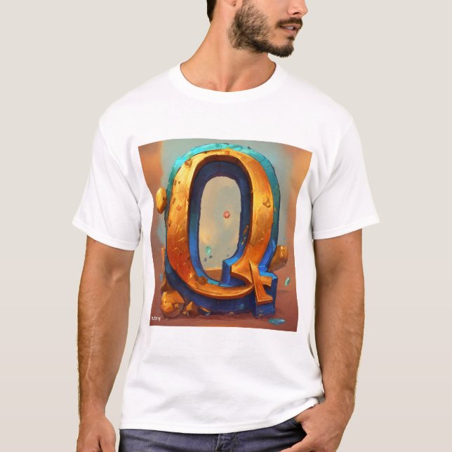 Camiseta Nombre del alfabeto Q (Anverso)