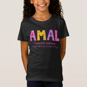Camiseta Nombre del amal que significa estrellas de flores