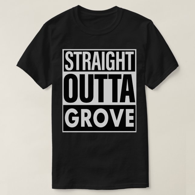 Camiseta Nombre del árbol de levas directo fuera de Grove (Diseño del anverso)