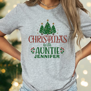 Camiseta Nombre del árbol de Navidad de familia tía