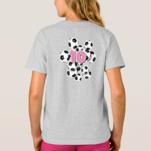 Camiseta nombre del atleta del grupo de balones de fútbol