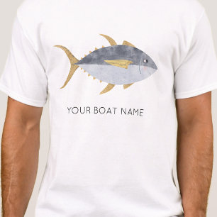 Camiseta Nombre del barco de pescado del atún