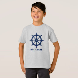 Camiseta Nombre del barco o nombre de la nave Helm Wheel Na