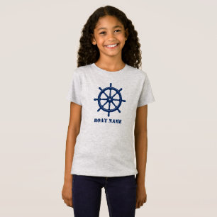 Camiseta Nombre del barco o nombre de la nave Helm Wheel Na