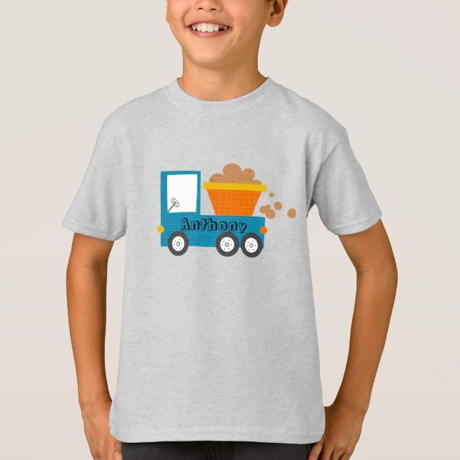Camiseta Nombre del camión de construcción de corte (Anverso)