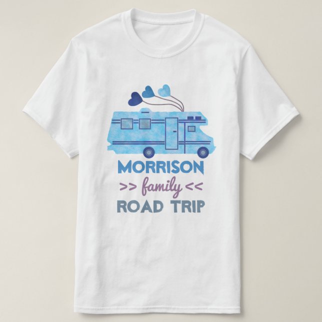 Camiseta Nombre del campista rv Motorhome de las vacaciones (Diseño del anverso)
