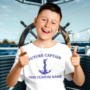 Camiseta Nombre del capitán del futuro del Ancla Náutico 