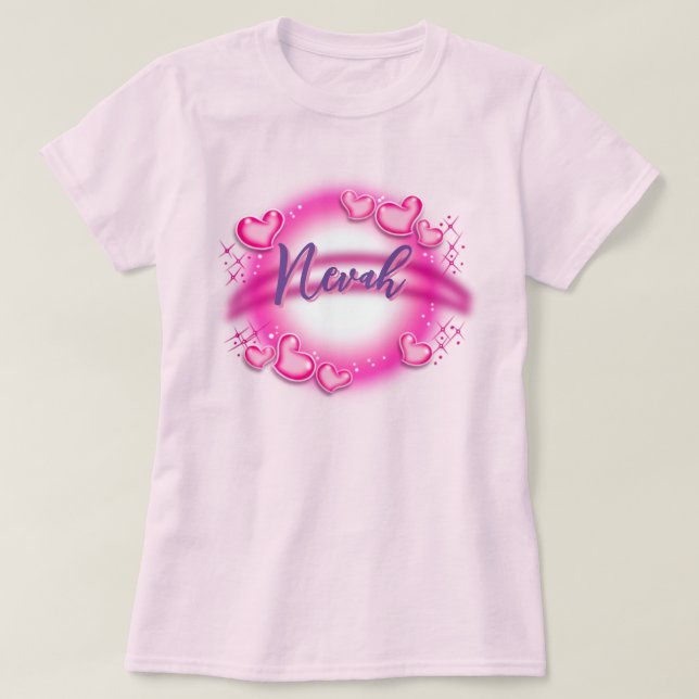 Camiseta Nombre del cepillo de aire personalizado - camiset (Diseño del anverso)