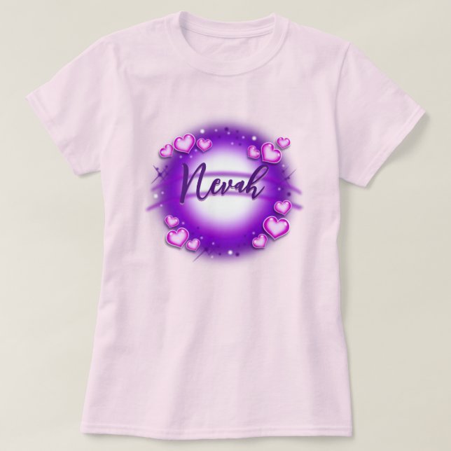 Camiseta Nombre del cepillo de aire personalizado T-Shirt (Diseño del anverso)