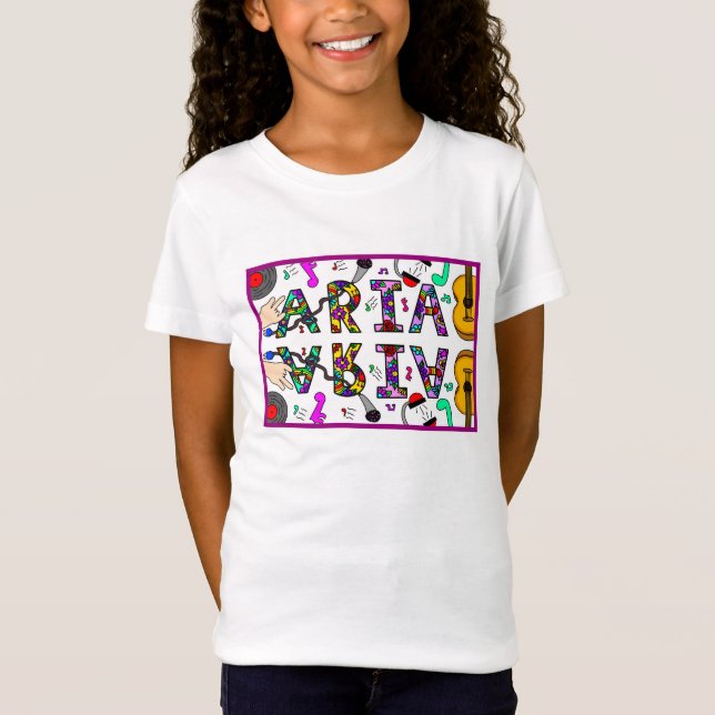 Camiseta Nombre del chica Aria (Anverso)