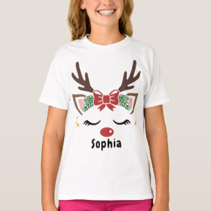 Camiseta Nombre del chica del Personalizado de Renideer fes
