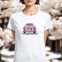 Camiseta Nombre del coche del controlador de figarro rosado