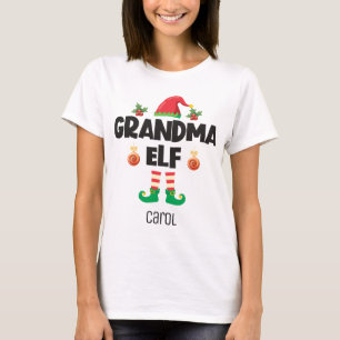Camiseta Nombre del conjunto de navidades de la familia elf