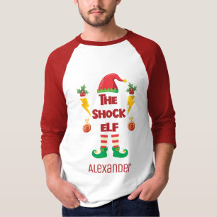 Camiseta Nombre del conjunto de navidades de la familia elf