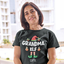 Camiseta Nombre del conjunto de navidades de la familia elf