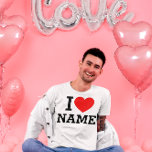 Camiseta Nombre del corazón<br><div class="desc">Escriba el nombre o texto deseado en la sección de nombres.</div>