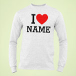 Camiseta Nombre del corazón<br><div class="desc">Escriba el nombre o texto deseado en la sección de nombres.</div>