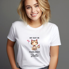 CAMISETA NOMBRE DEL CORAZÓN CAT DE PURR-FECT