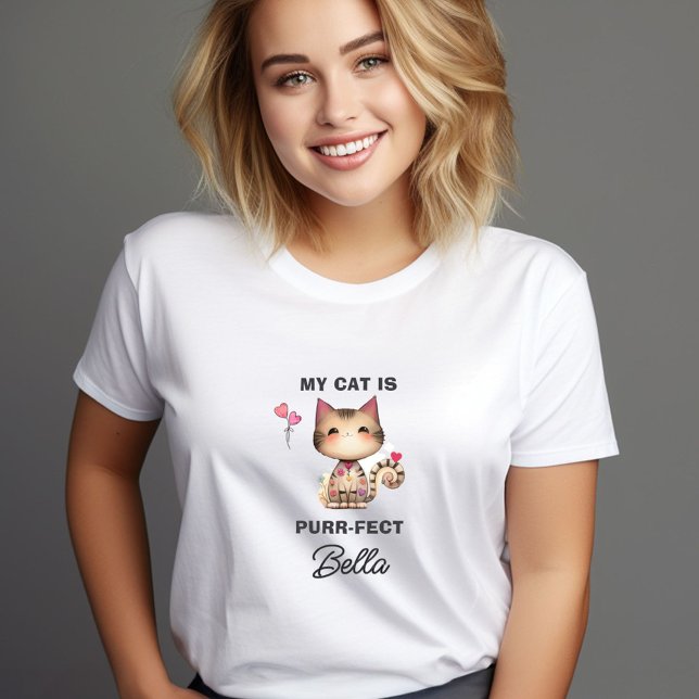 CAMISETA NOMBRE DEL CORAZÓN CAT DE PURR-FECT (Subido por el creador)