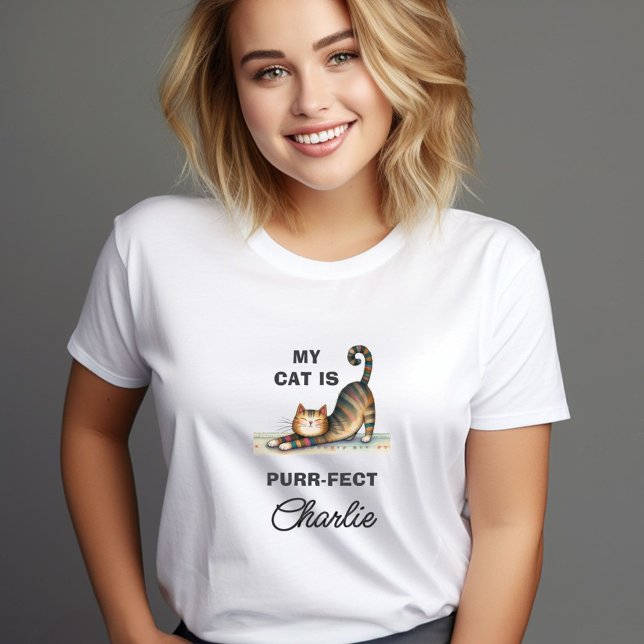 CAMISETA NOMBRE DEL CORAZÓN CAT DE PURR-FECT (Subido por el creador)