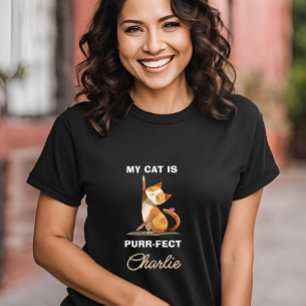 CAMISETA NOMBRE DEL CORAZÓN CAT DE PURR-FECT
