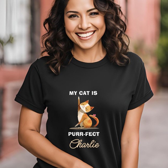 CAMISETA NOMBRE DEL CORAZÓN CAT DE PURR-FECT (Subido por el creador)