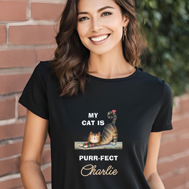 CAMISETA NOMBRE DEL CORAZÓN CAT DE PURR-FECT (Subido por el creador)