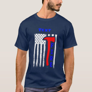 Camiseta Nombre del Departamento de Bomberos de la Bandera 