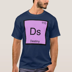 Camiseta Nombre del destino Elemento químico Tabla periódic