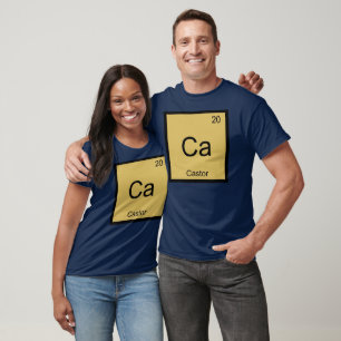 Camiseta Nombre del elemento químico de la tabla periódica 