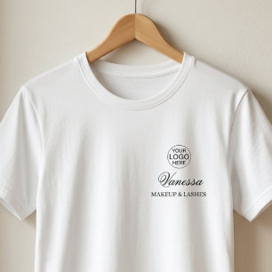 Camiseta Nombre del empleado Logotipo de la empresa Escritu