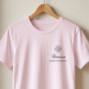 Camiseta Nombre del Empleado Logotipo de Negocio de Maquill