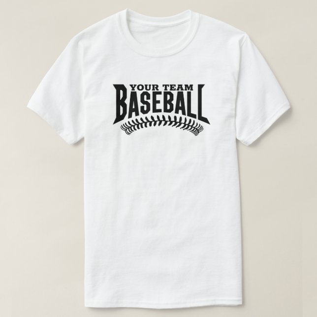 Camiseta Nombre del equipo de béisbol personalizado (Diseño del anverso)