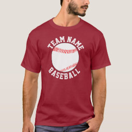 Camiseta Nombre del equipo de béisbol personalizado, número