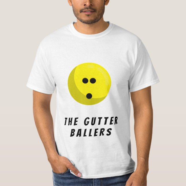 Camiseta Nombre del equipo de bowling del personalizado | B (Anverso)